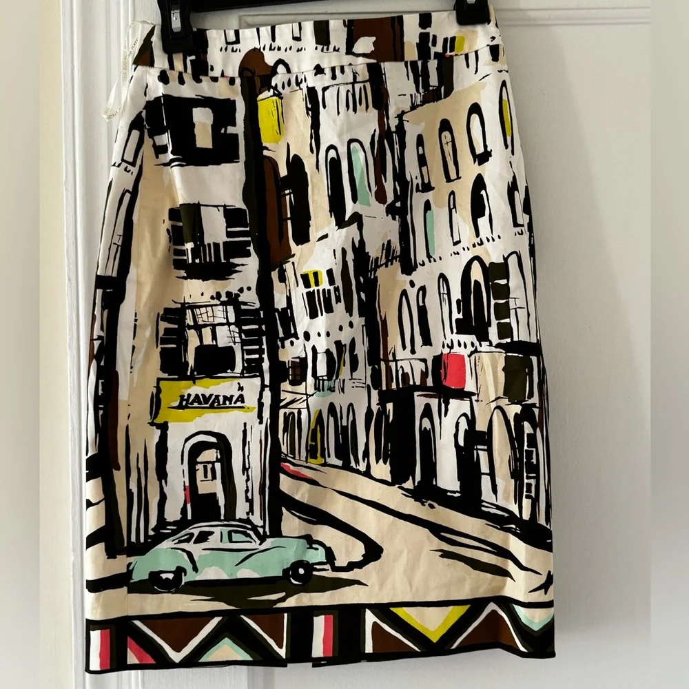 Kate Spade Havana Landscape Pencil Skirt